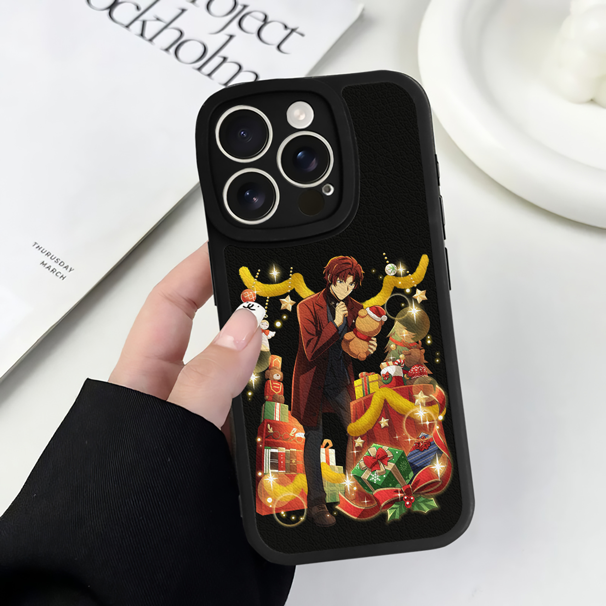 （画像用） 文豪ストレイドッグス Bungo Stray Dogs 【iPhone 16シリーズ対応】シリコンスマホケース（レザー調） 材質：シリコン